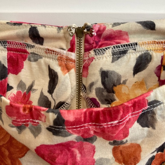 Floral Strapless Dress/Tunic Sz: M - Picture 6 of 6